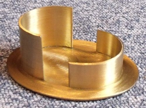 Kerzenhalter, gold matt, oval, 7 x 5 cm