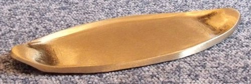 Teller, gold matt, oval, 18 cm