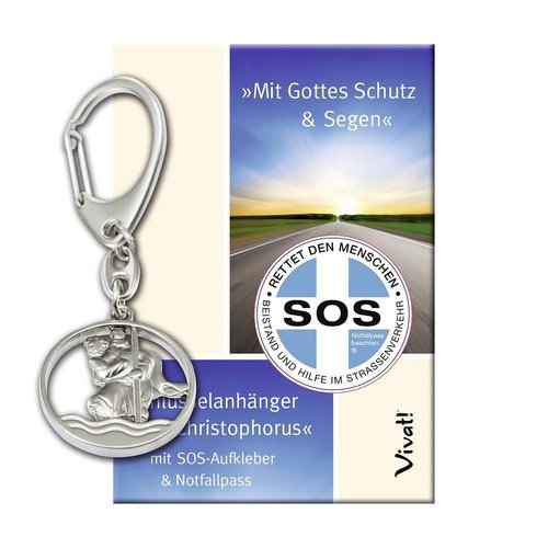 Schlüsselanhänger ''Christophorus'' mit SOS-Set