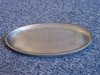 Kerzenteller oval, 20x11 cm, Aluminium, matt